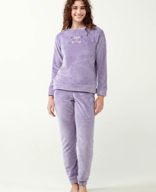 Πυτζάμα Interlock με Fleece Μανσέτες
